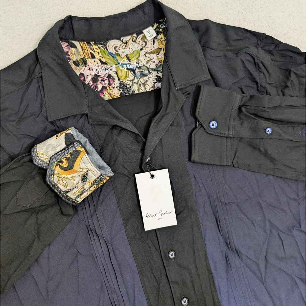 NEW Robert Graham L Alchemy Crafted Reserve Vodka Martini Graphic Button Shirt